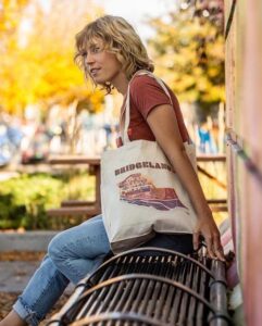 woman sitting on a bench